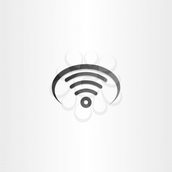 wi fi wireless network black symbol design