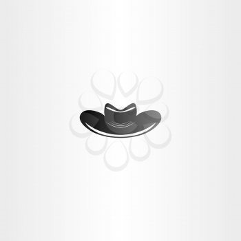 cowboy hat black vector icon design accessory