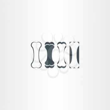dog bone vector icons set element logo