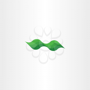 green leaf eco wave vector design element nature