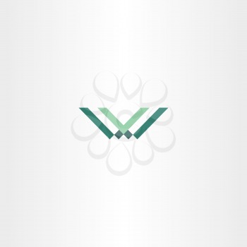 green letter w and v logo symbol