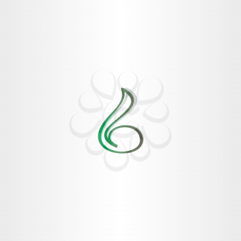 green small letter b icon vector element symbol