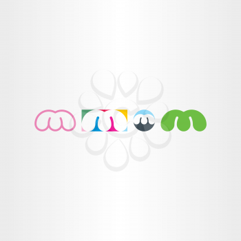 letter m logo design set vector icons sign 