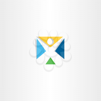 logo logotype letter x man icon vector design