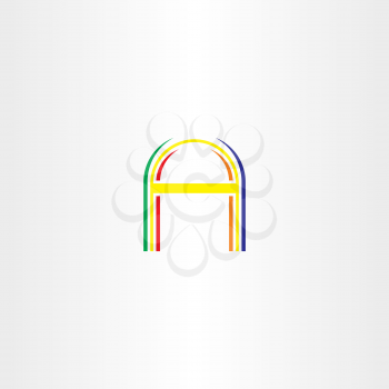 logotype a letter a colorful vector icon symbol