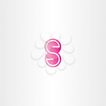 magenta letter s or number eight 8 icon logo