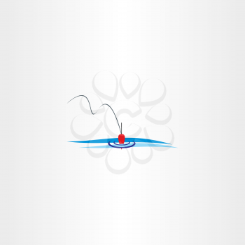 river fishing bobber logo vector design