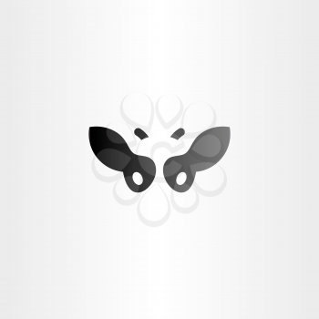 black cow vector logo icon design farm