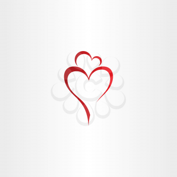 mother and daughter love heart icon red vector