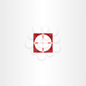 red icon sniper target vector 