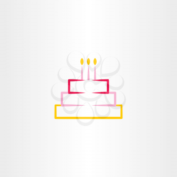 birthday cake vector symbol icon design 