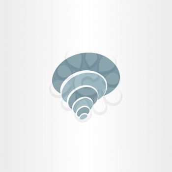 sea shell clip art logo icon vector symbol