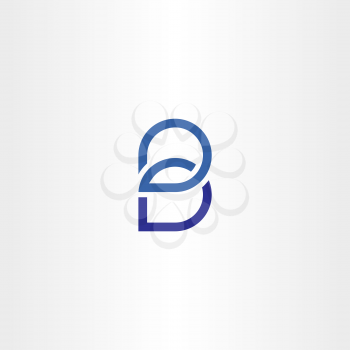 blue letter b logo logotype vector icon 