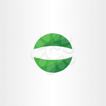 bio green circle leaf logo organic vector eco design