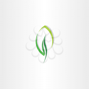 eco leaf green design logo