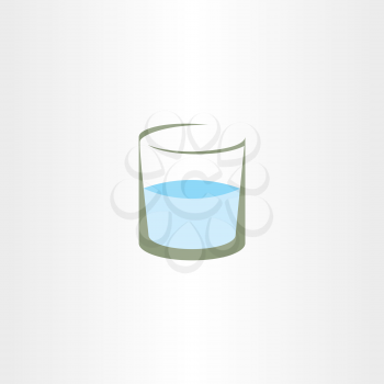 glass of water icon vector logo symbol design