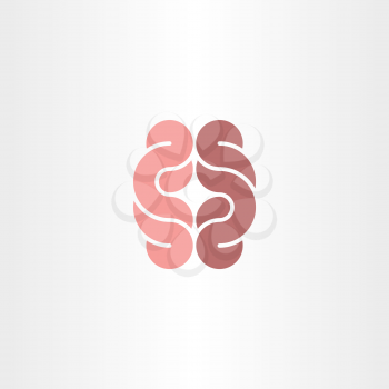human gut logo icon vector symbol design