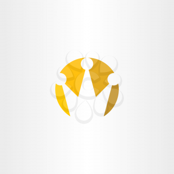 logo crown yellow vector sign 