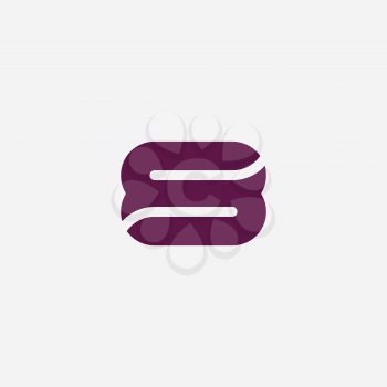 purple s letter or number eight icon logo design