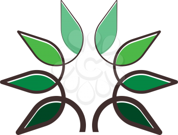 bio herb organic tree plant green eco logo 