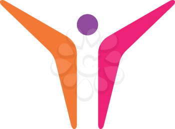 boomerang man icon logo vector symbol 