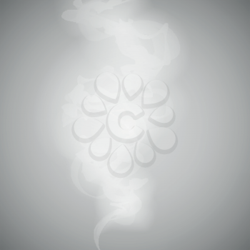 white smoke on a gray background vector.