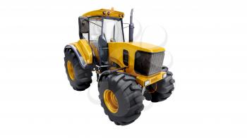 Farm tractor isolated on a white background
