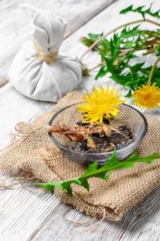 National therapeutic agent from a flower and dandelion root