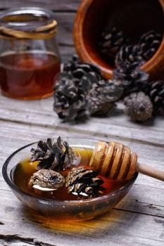 Healing jam made from fir cones to help against colds