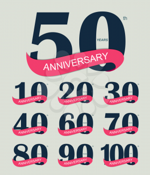 Template Logo 30th Anniversary Vector Illustration EPS10