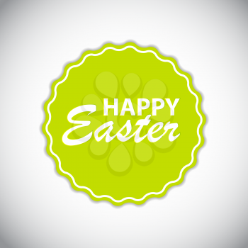 Happy Easter Label Isolated Vector Illustration EPS10