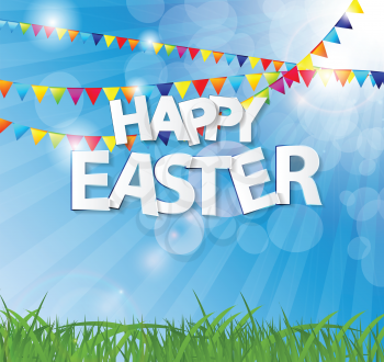 Happy Easter Spring Background Vector Illustration EPS10