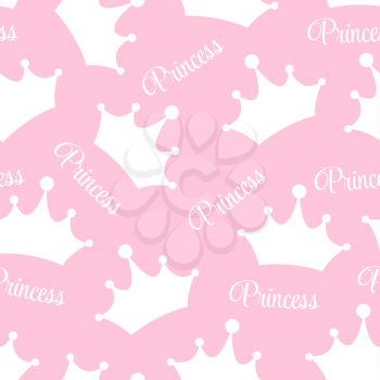 Princess Seamless Pattern Background Vector Illustration. EPS10