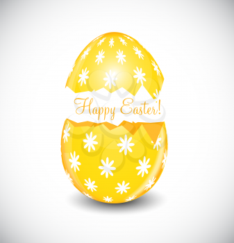 Beautiful Easter Egg Isolated Vector Illustration EPS10