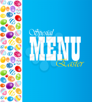 Beautiful Easter Egg Menu Vector Illustration EPS10