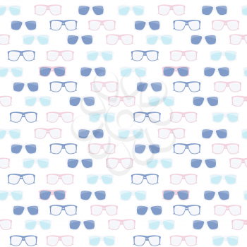 Glasses and Sunglasses Seamless Pattern Vector Illustration EPS10