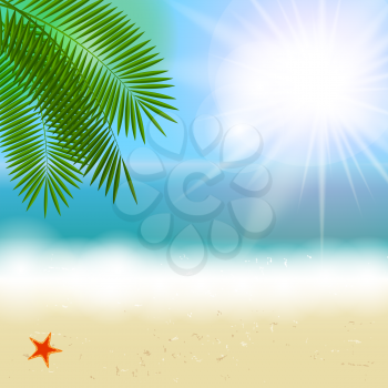 Summer Sunny Natural Background Vector Illustration EPS10