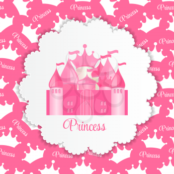 Princess  Background with Castle Vector Illustration EPS10