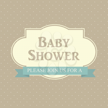 Baby Shower Invitation Vector Illustration EPS10