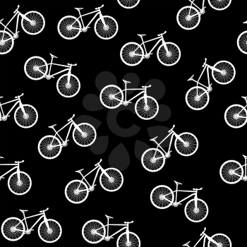 Bicycle Silhouette Seamless Pattern Background. Vector Illustrator. EPS10