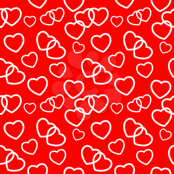 Heart love seamless pattern background. Vector illustration.