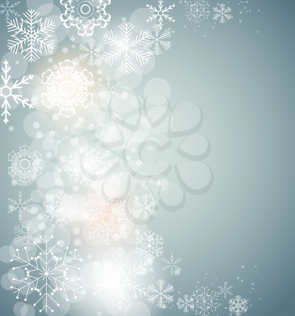 Christmas Snowflakes on Background Vector Illustration. EPS10