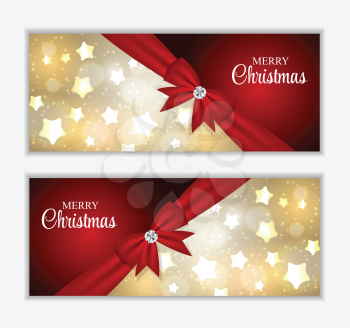 Christmas Website Banner and Card Background Vector Illustration EPS10