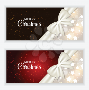 Christmas Gift Card Set Vector Illustration. EPS10