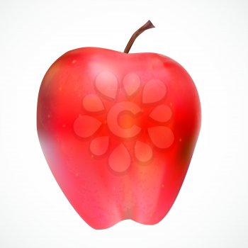 Red Sweet Tasty Apple Vector Illustration. EPS10