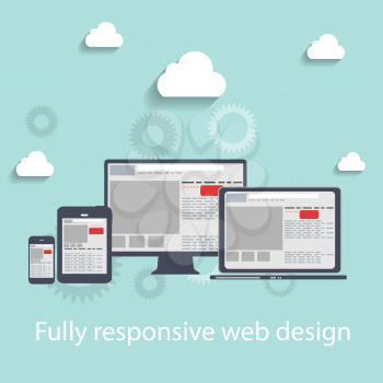 Responsive web design icon. Vector Illustration. EPS10