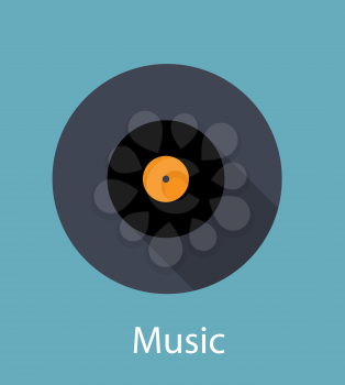 Music Flat Concept Icon Vector Illustration. EPS10