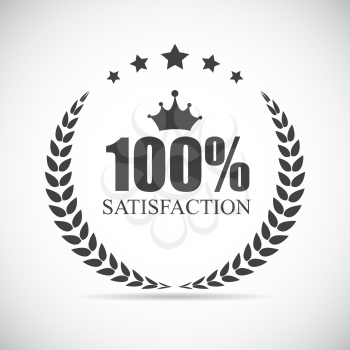 100 % Satisfaction Label Vector Illustration Eps10