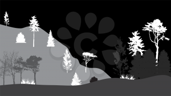 Image of Nature. Tree Silhouette. Eco banner. Vector Illustration EPS10