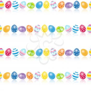 Beautiful Easter Egg Seamless Pattern Background Vector Illustration EPS10